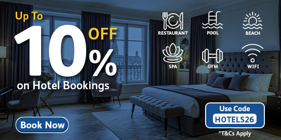Enjoy up to 10% off your hotel booking now!